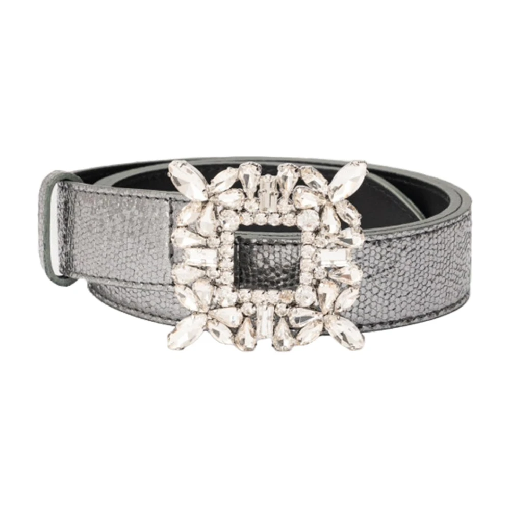 Orciani Metalen Juweel Riem Gray Dames