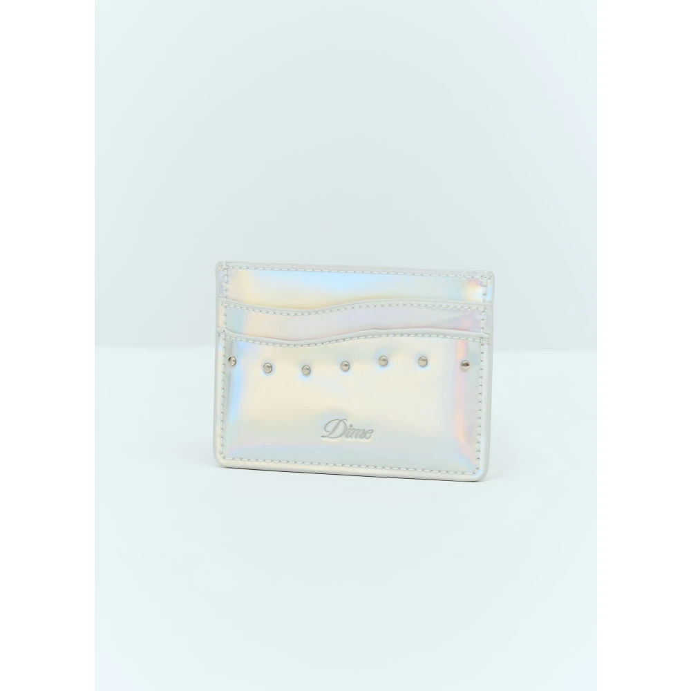 Dime Mtl Iridescent Studded Kaarthouder Gray Dames