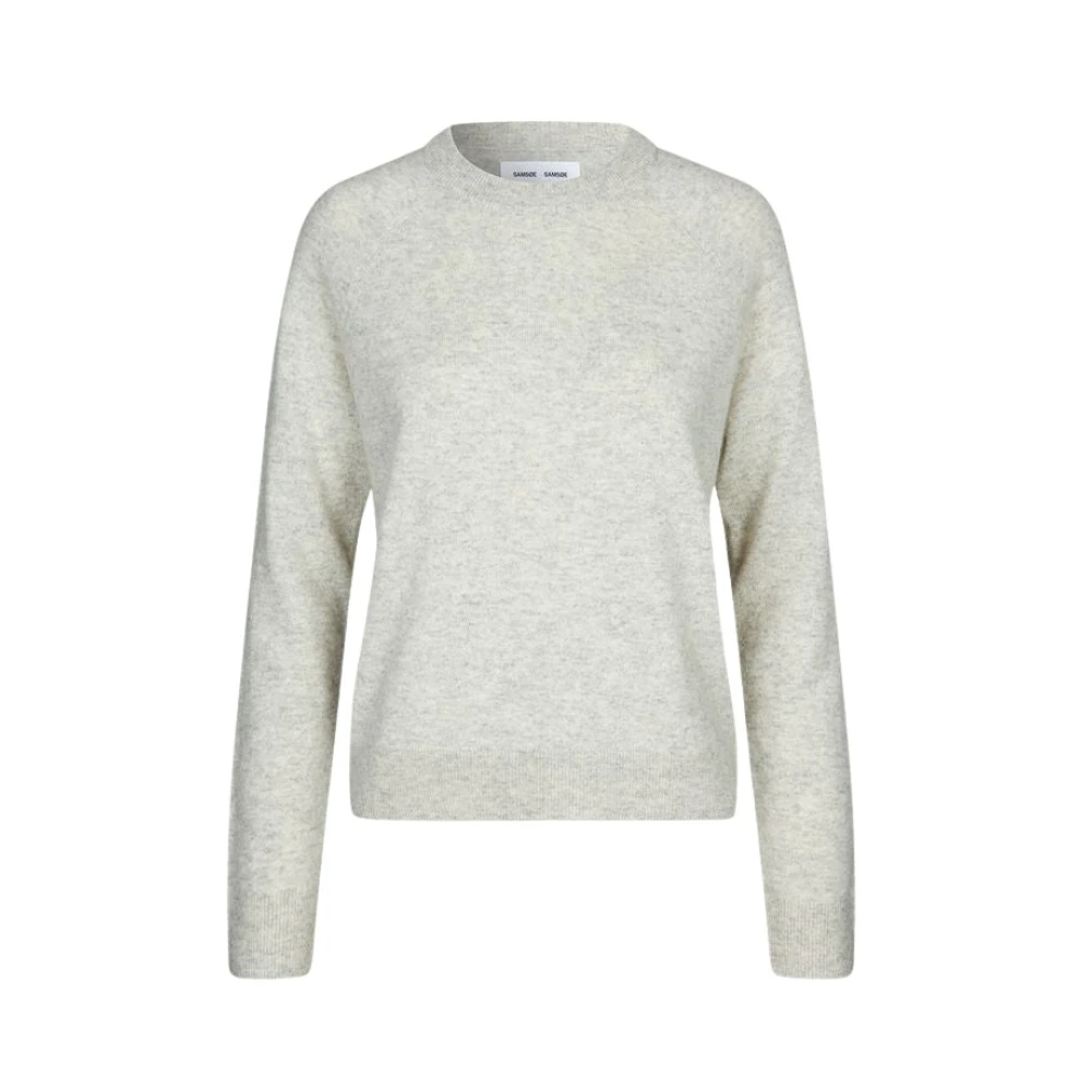 Samsøe Cashmere Raglan Trui Gray Dames