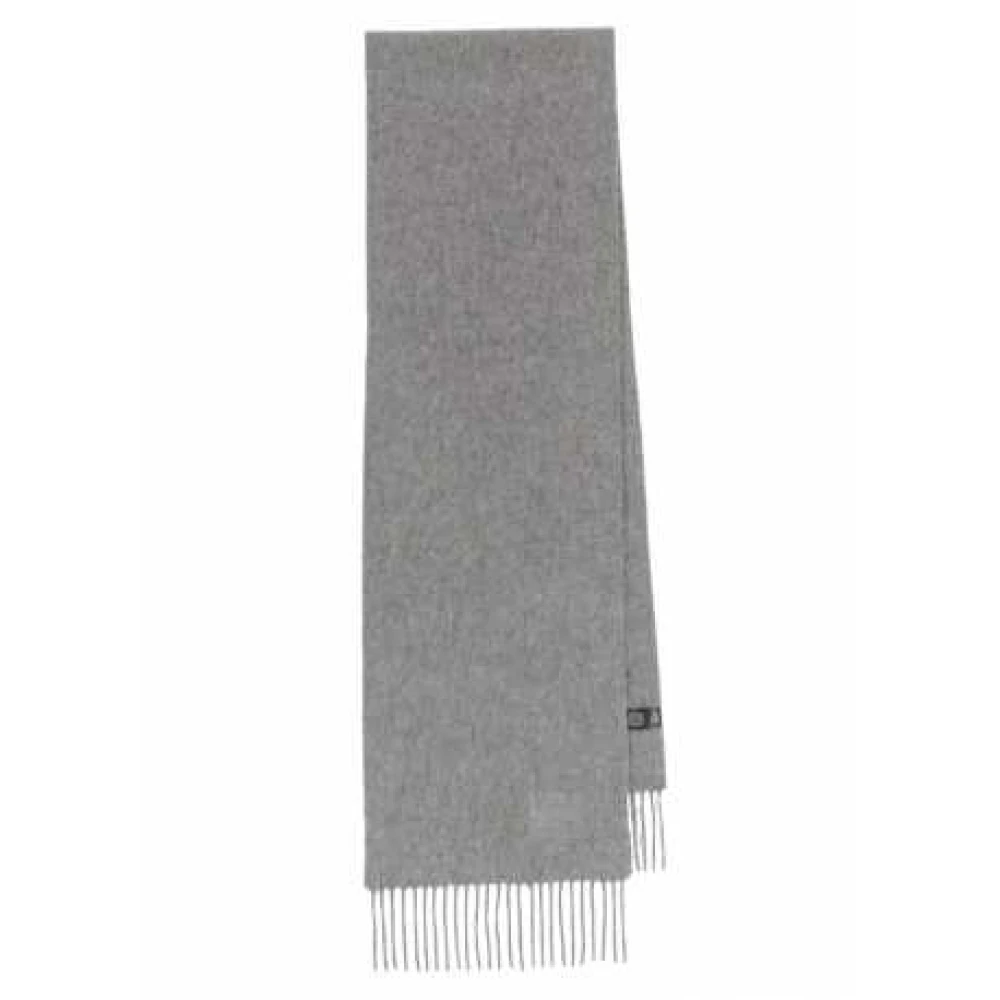 Paul Smith Lichtgrijze Kasjmier Sjaal Franje Gray Unisex