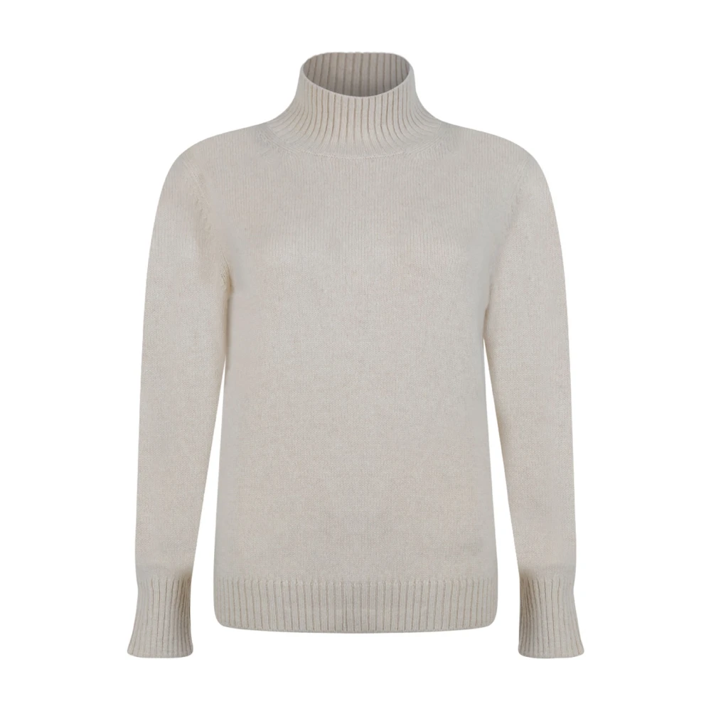 Gran Sasso Licht Beige Hoge Hals Trui Gray Dames