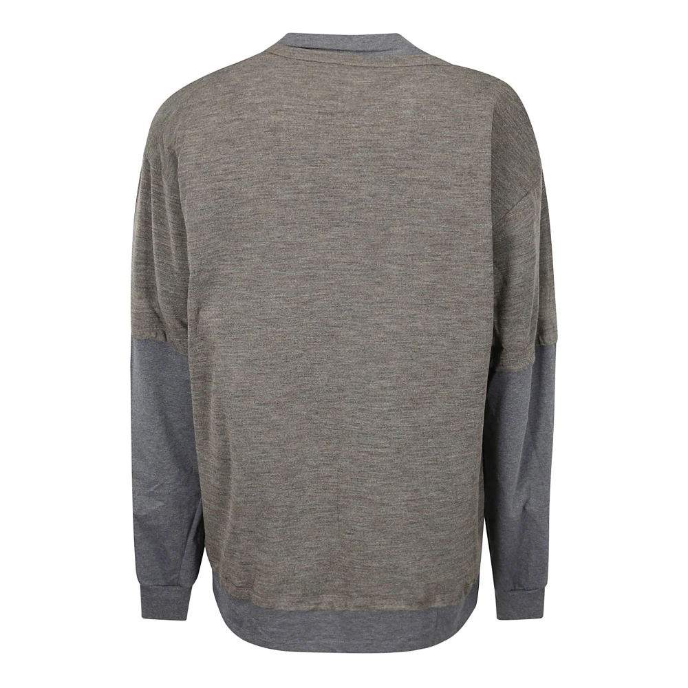 Magliano Wollen T-Shirt met Lange Mouwen en Padding Gray Heren
