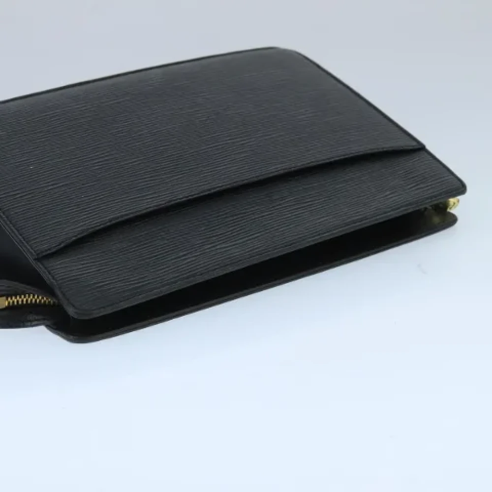 Louis Vuitton Vintage Pre-owned Leather clutches Black Dames
