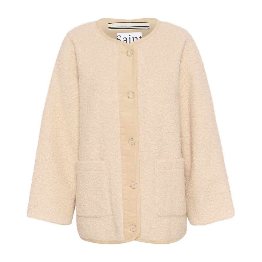 Saint Tropez Veergrijs Inleysz Jack met Zakken Beige Dames