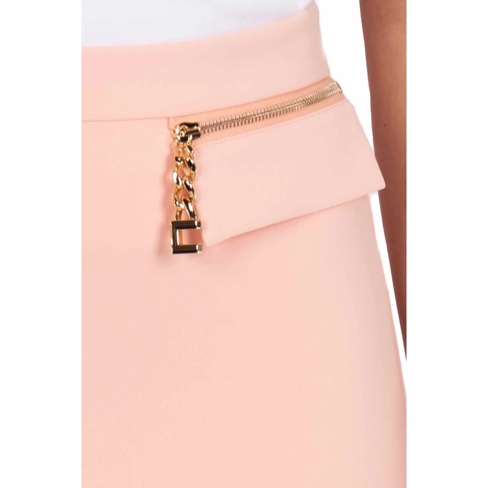 Elisabetta Franchi Korte roze gerimpelde minirok Pink Dames