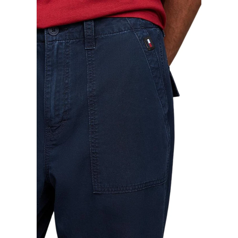 Tommy Hilfiger Blauwe Chino Broek van Katoenstof Blue Heren