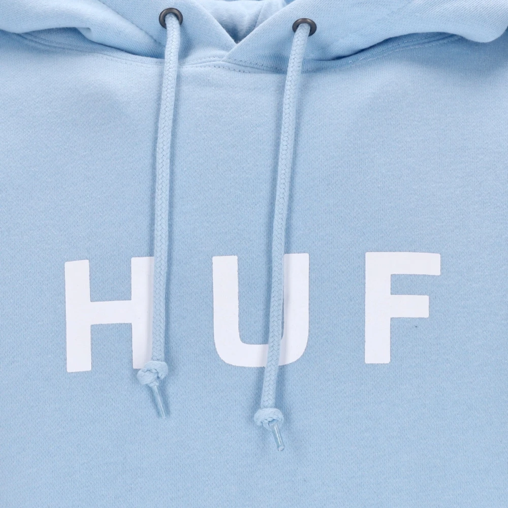 HUF Logo Heren Hoodie Lichtblauw Blue Heren