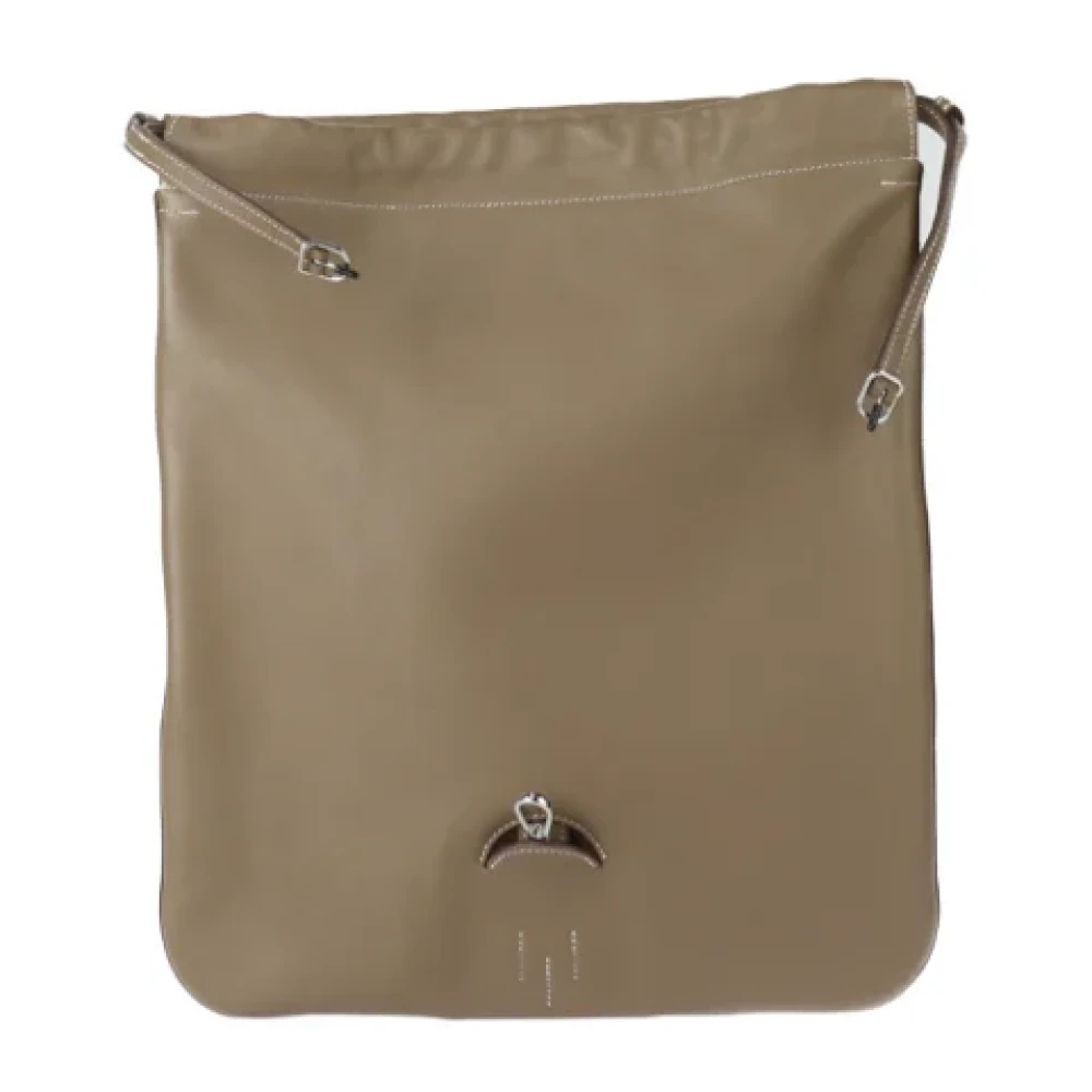 Hermès Vintage Pre-owned Leather shoulder-bags Gray Dames
