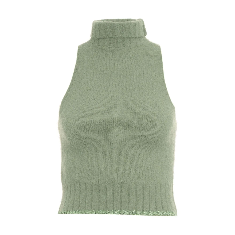 Pinko Glitter Coltrui Gebreide Top Green Dames