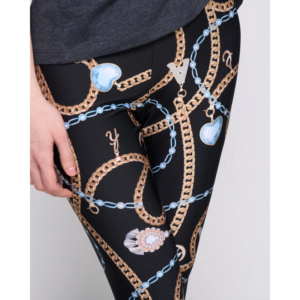 Silvian Heach Hoge taille patroon leggings Black Dames