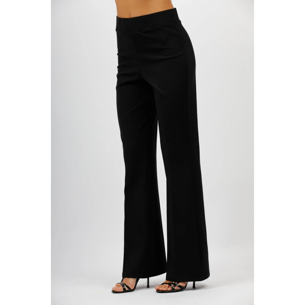 MeiMeiJ Rechte Milano Gebreide Broek Black Dames