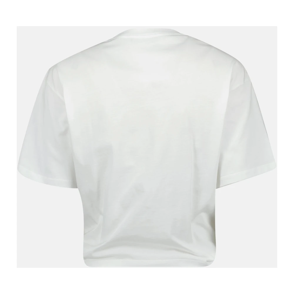 Versace Aardbeienprint Crop Top White Dames