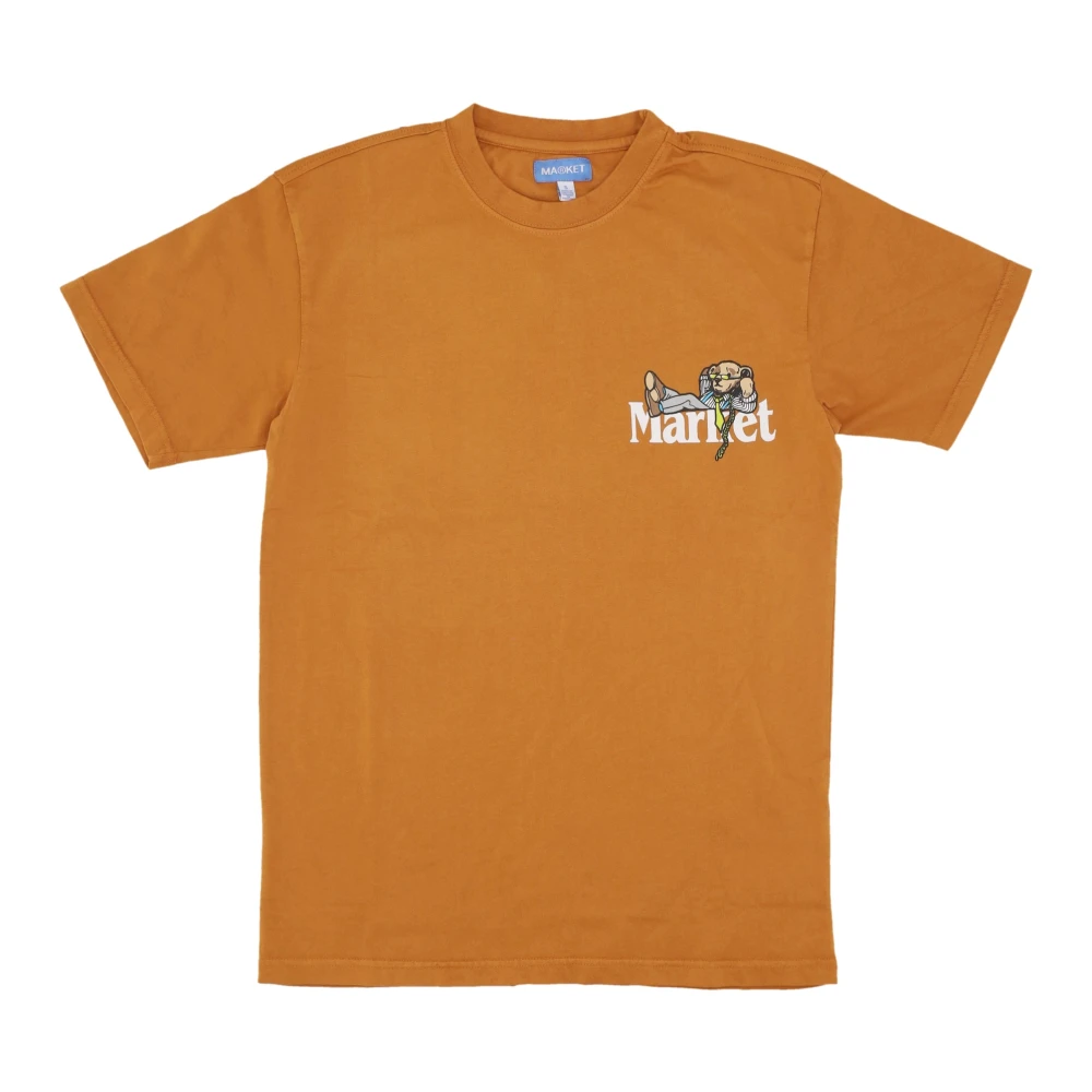 Market Bear Tee Earth T-shirt Brown Heren