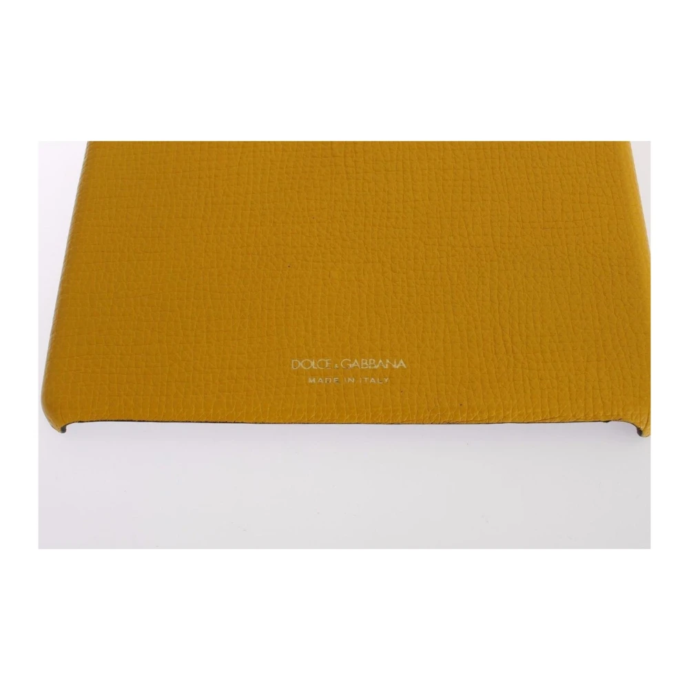 Dolce & Gabbana Geel leren tablethoes Yellow Dames