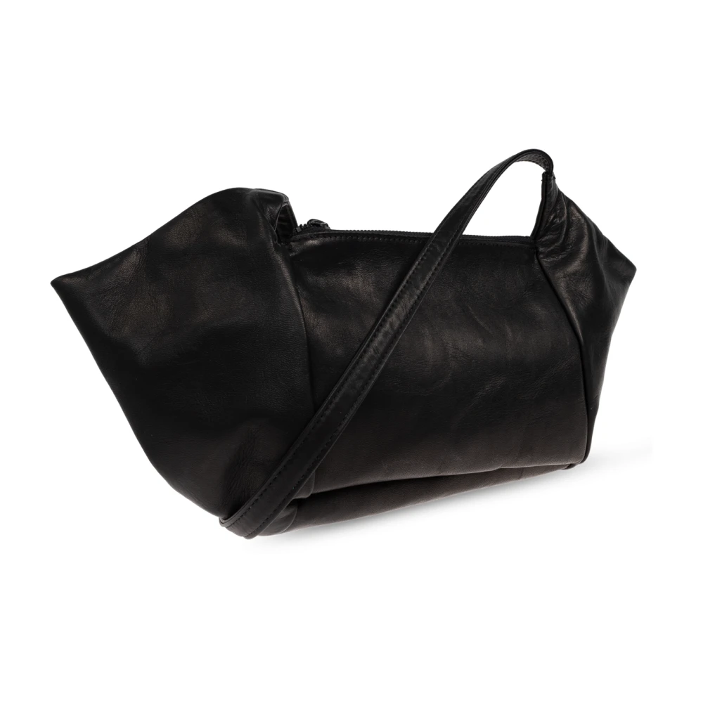 Y-3 Leren schoudertas Black Dames