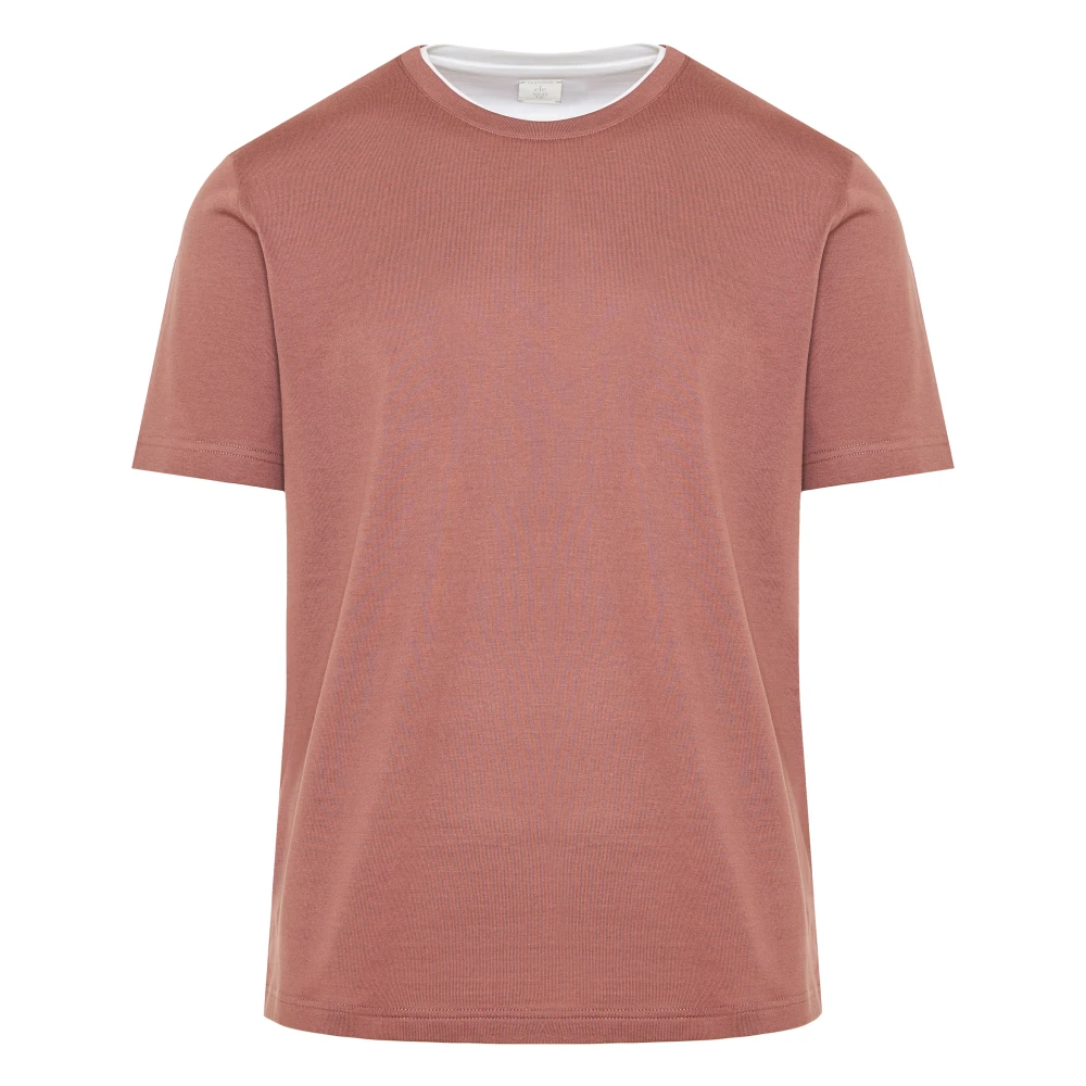 Eleventy Italiaans katoenen T-shirt Ontwerperscode K75Tshj01Tes0K265 Red Heren