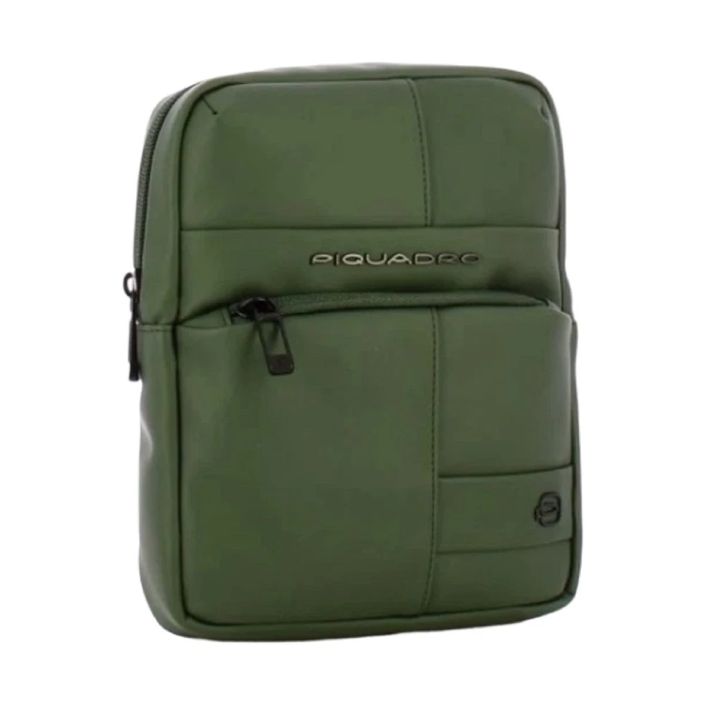 Piquadro Kleine Groene Schoudertas Green Heren