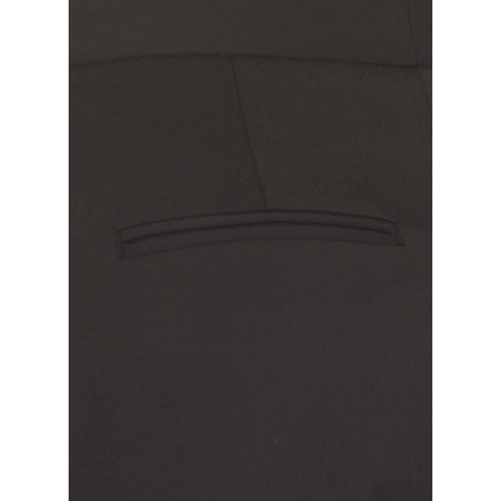 Msgm Zwarte wollen broek met zakken Black Dames