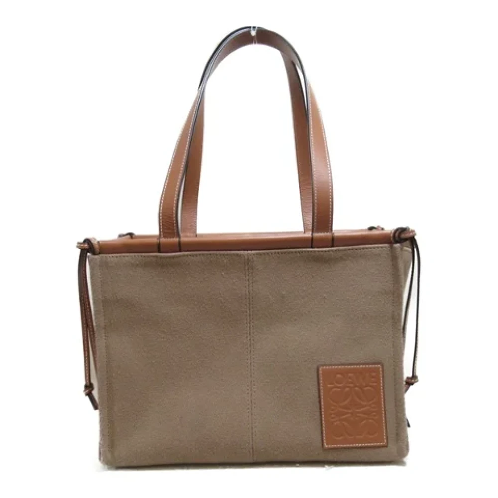 Loewe Pre-owned Canvas shoulder-bags Brown Dames