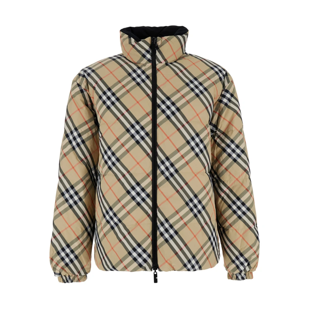 Burberry Omkeerbare donsjas met ruitmotief Beige Heren