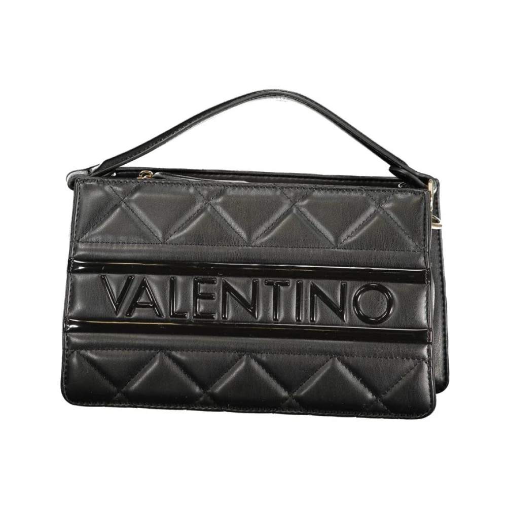 Valentino by Mario Valentino Zwarte Polyethyleen Handtas met Afneembare Handvat Black Dames
