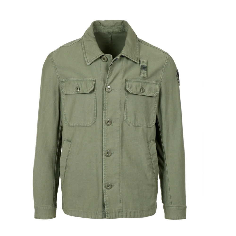 Blauer Mannelijk Groente Jassen Heren, Groen, L, Katoen, Light Jacket