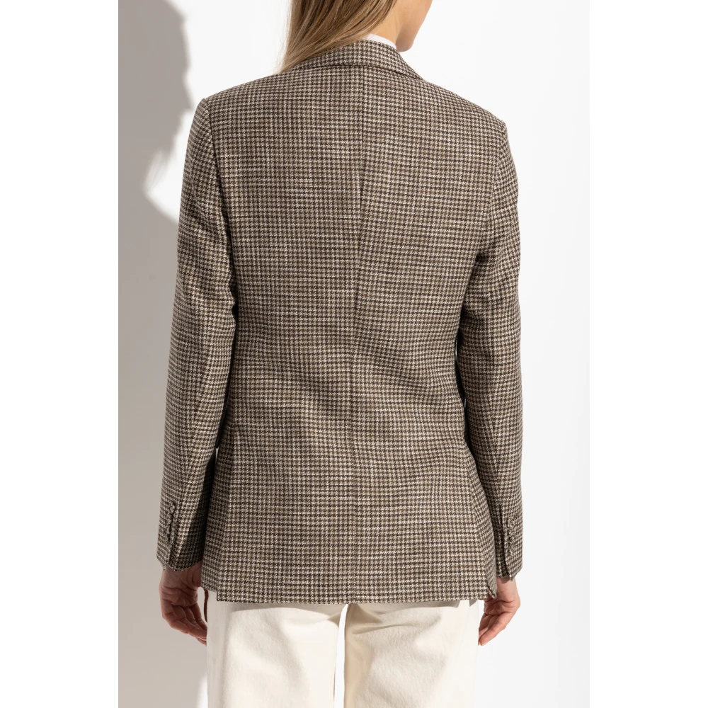 Officine Générale Geruite blazer Beige Dames