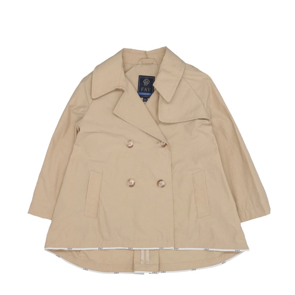 Fay Brun Bomull Parka Kappa Brown, Flicka