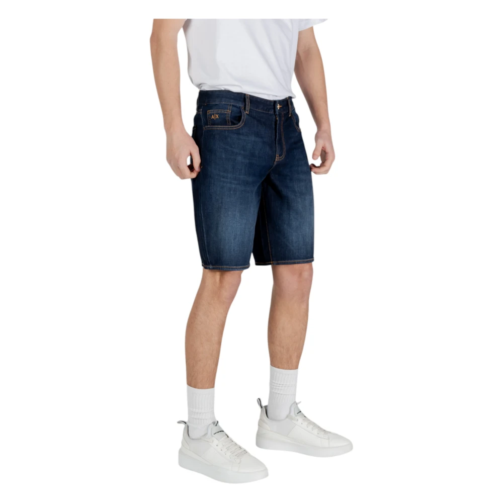 Armani Exchange Heren Bermuda Shorts Lente Zomer Collectie Blue Heren