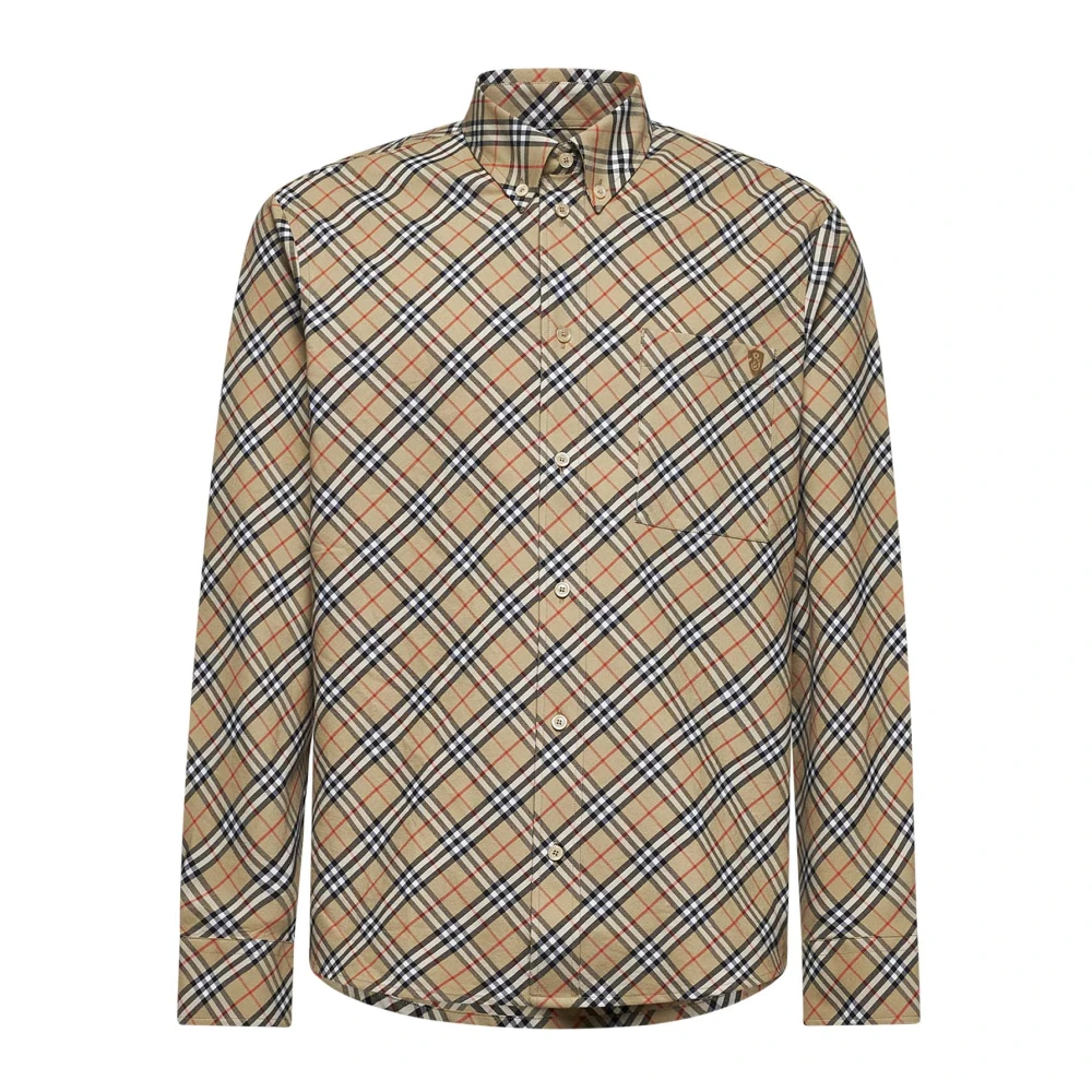 Burberry Casual Shirts, Male, M, Button-Down Shirt Beige