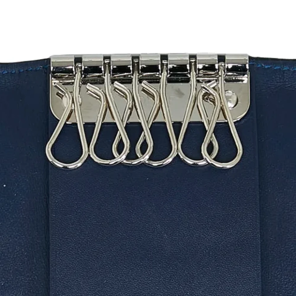 Loewe Pre-owned Leather key-holders Blue Dames