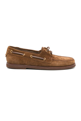 chaussures-plates-en-cuir-marron-lacees