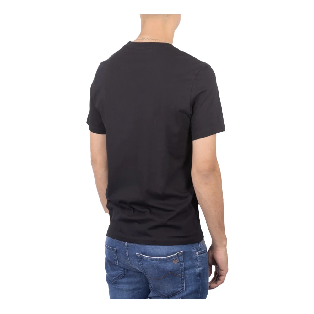 Hugo Boss Zwart Logo Print Crew Neck T-Shirt Black Heren