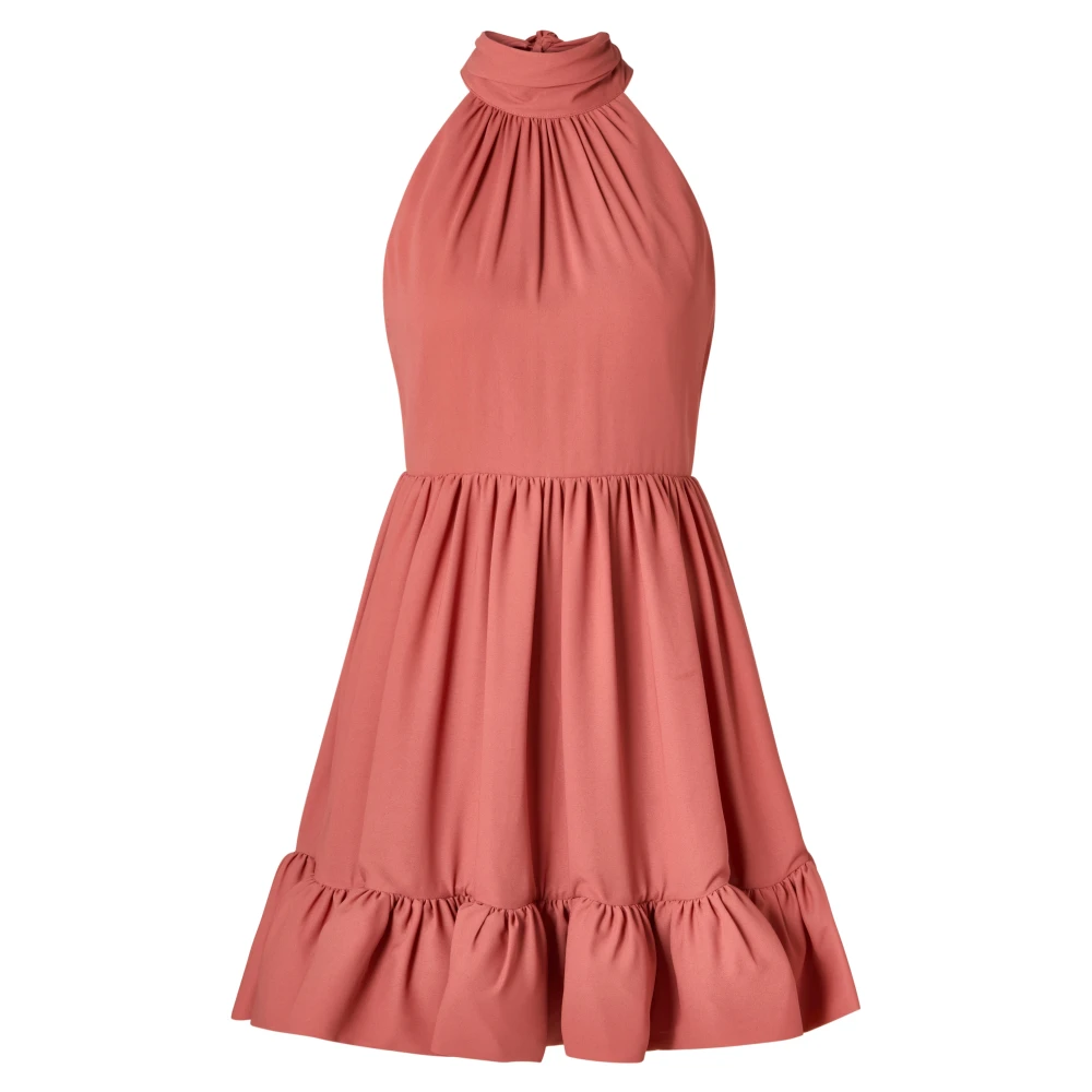 Ruffled Mini Dress - Terracotta