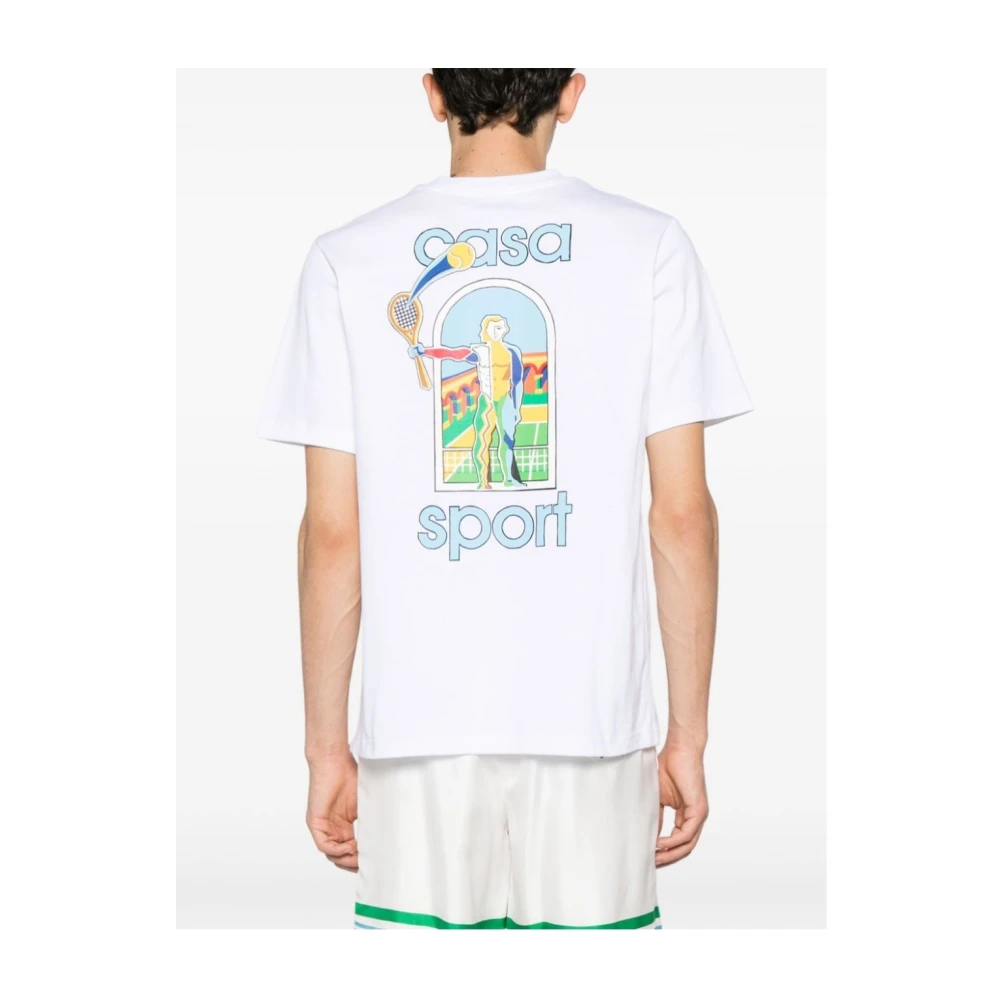 Casablanca Stijlvol T-shirt Print 001-01 White Heren