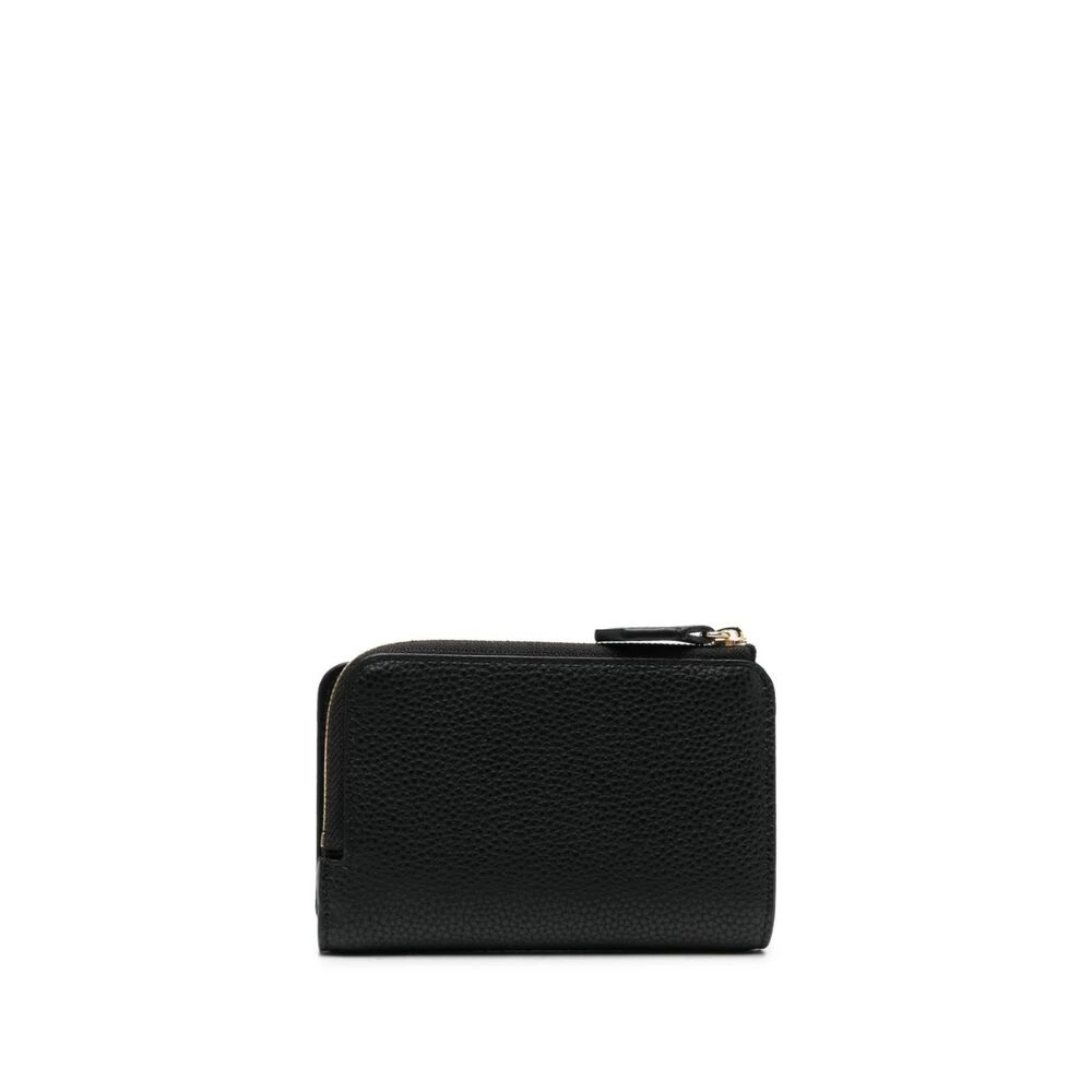 Emporio Armani Gegraveerde Logo Leren Kaarthouder Black Dames