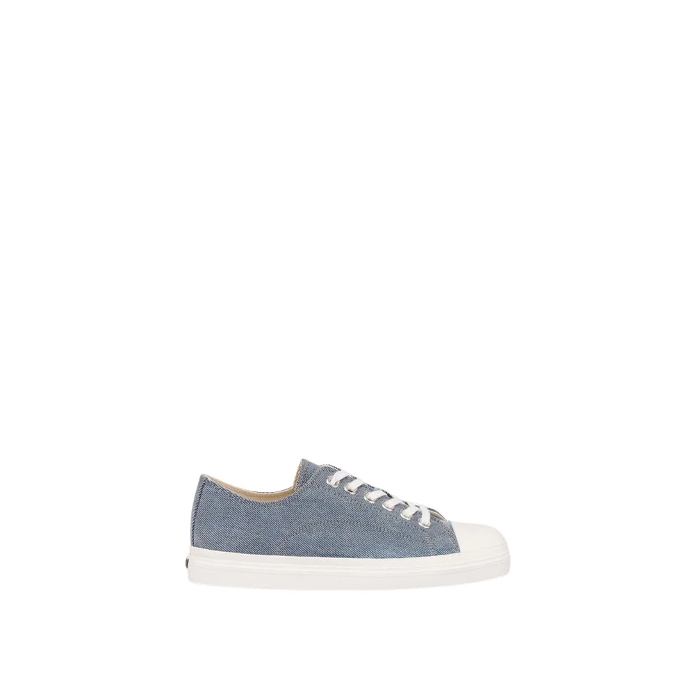 Moschino Unisex Blue Flocked Denim Sneakers