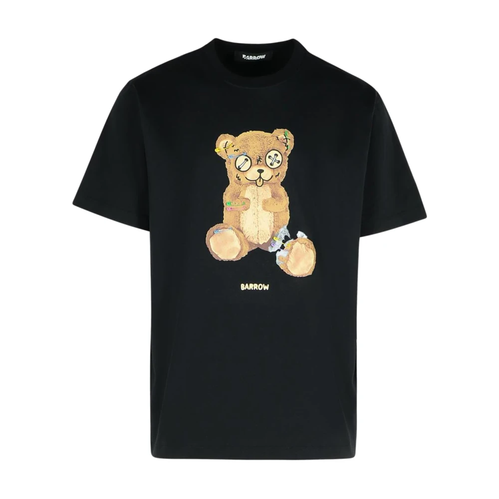 Barrow T-shirt met ronde hals van katoen Black Heren