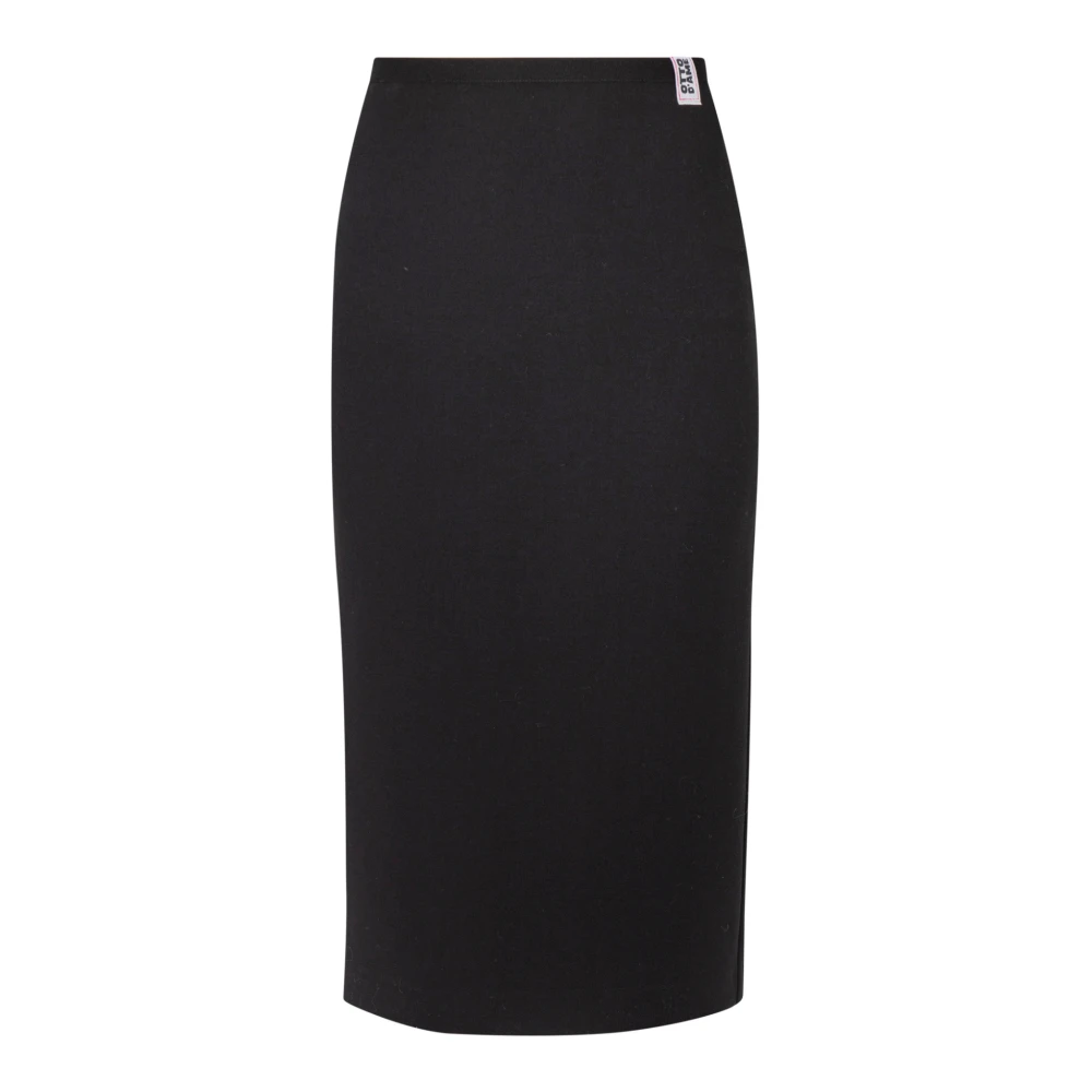 Ottod'Ame Zwarte Stijlvolle LIM Jurk Black Dames