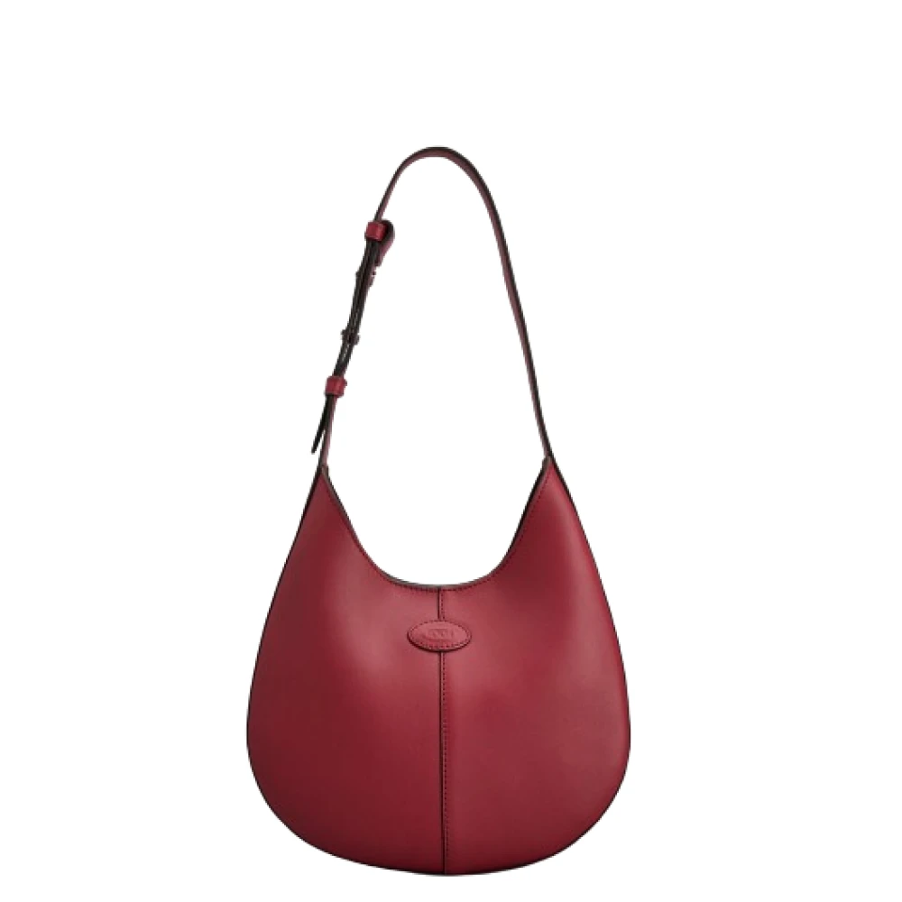 TOD'S Kersenleer Hobo Tas Red Dames