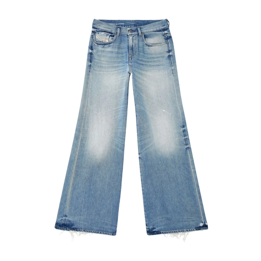 Diesel Jean Bleu Délavé Taille Haute Femme Jeans Bleu W25