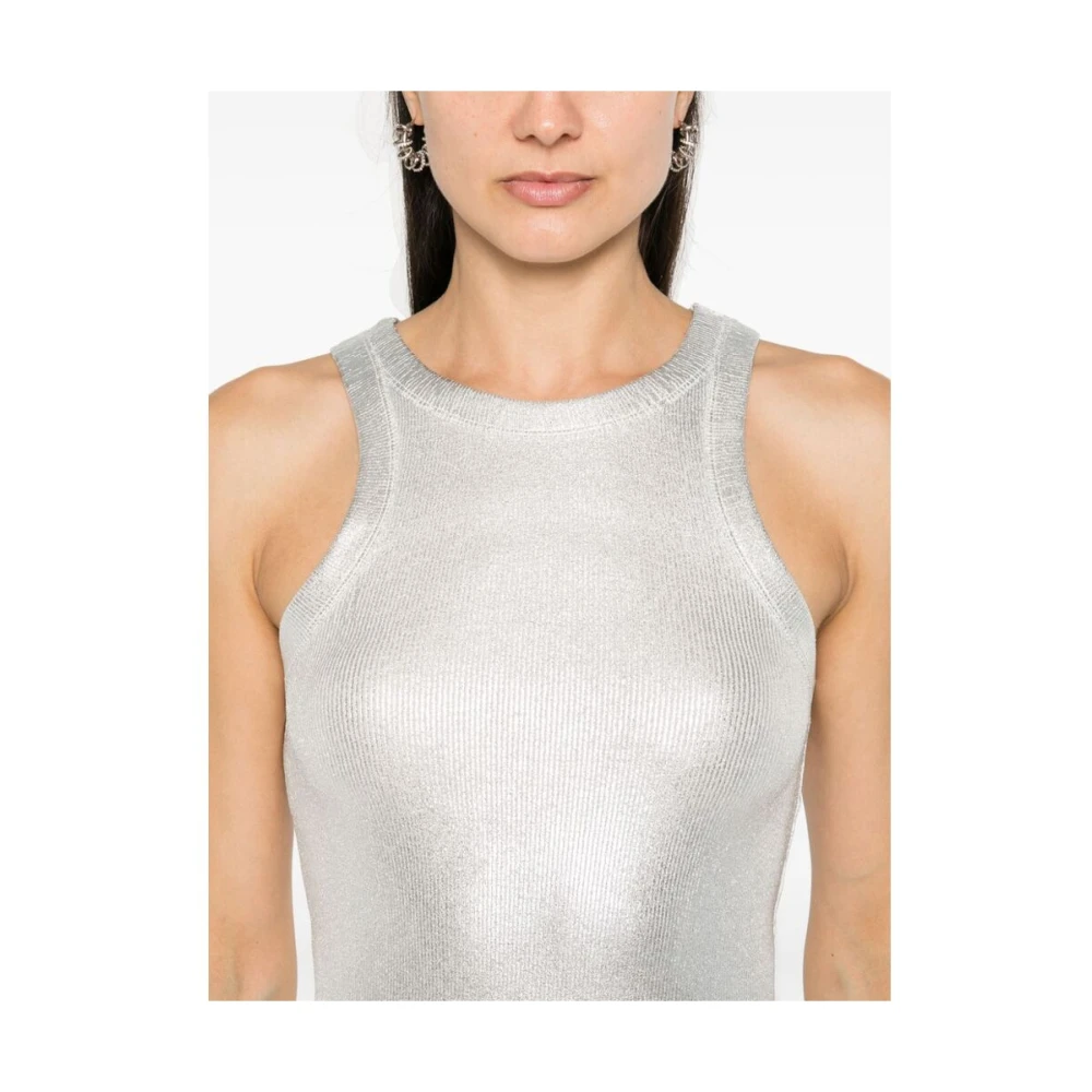 BA&SH Metallic Racerback Jurk Gray Dames