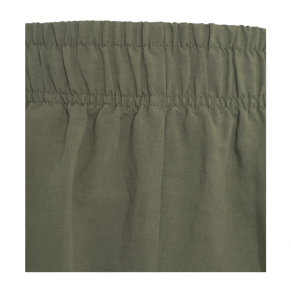 8pm Groene Linnen Blend Shorts Caruso Stijl Green Dames