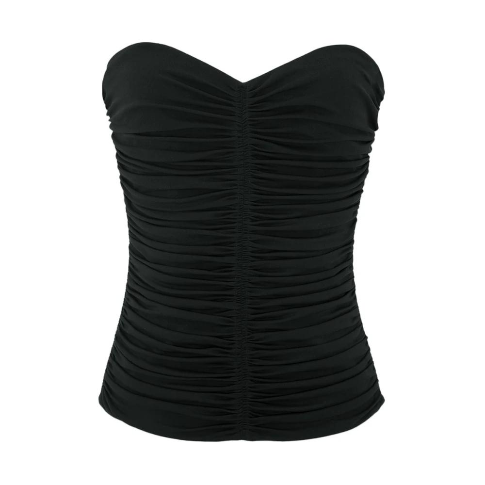 Saint Laurent Mouwloze Top Black Dames