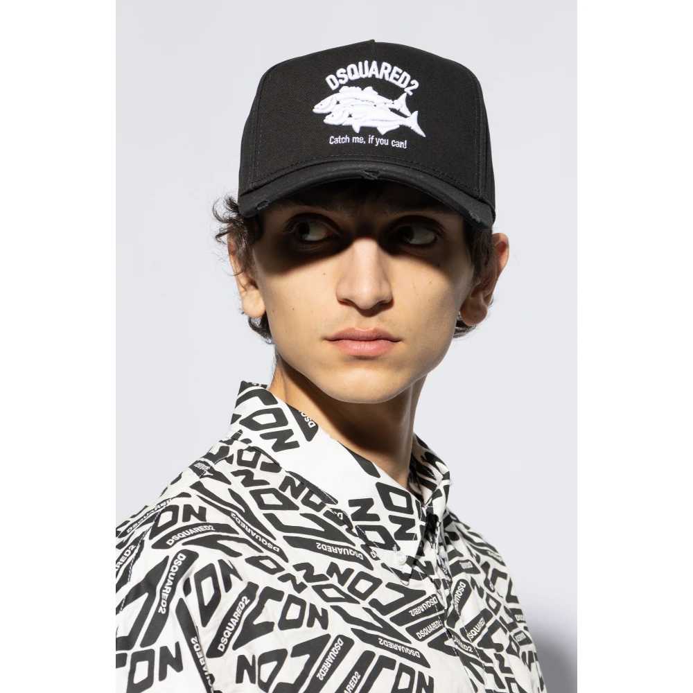 Dsquared2 Pet met klep Black Heren
