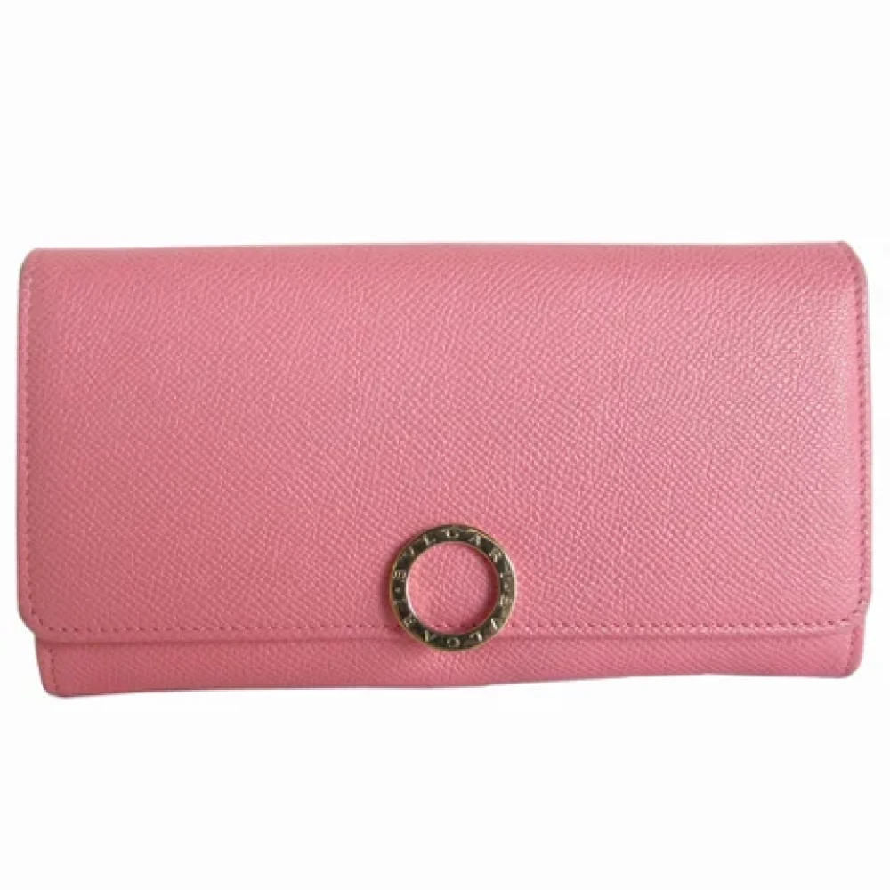 Bvlgari Vintage Pre-owned Leather wallets Pink Dames