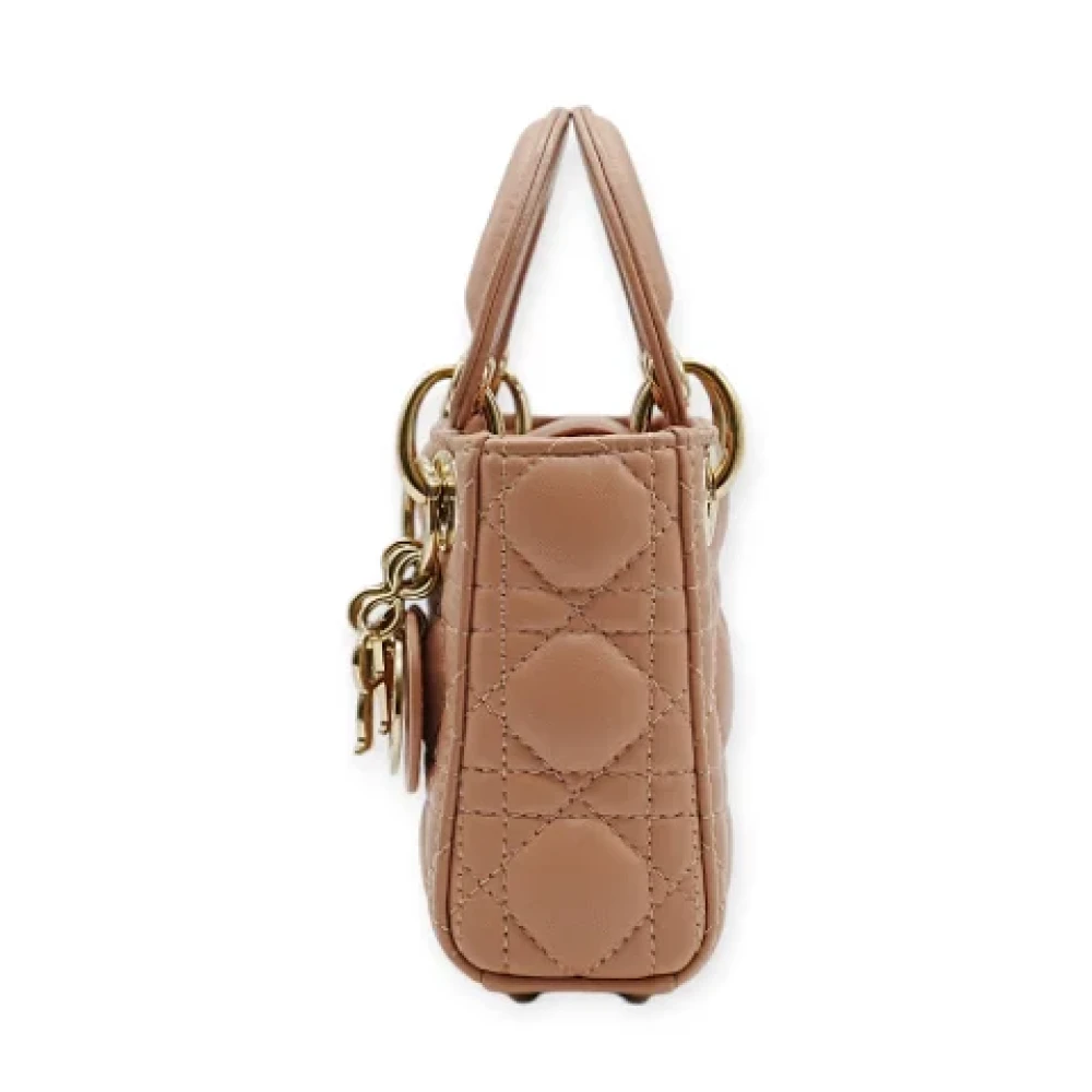 Dior Vintage Pre-owned Leather dior-bags Pink Dames
