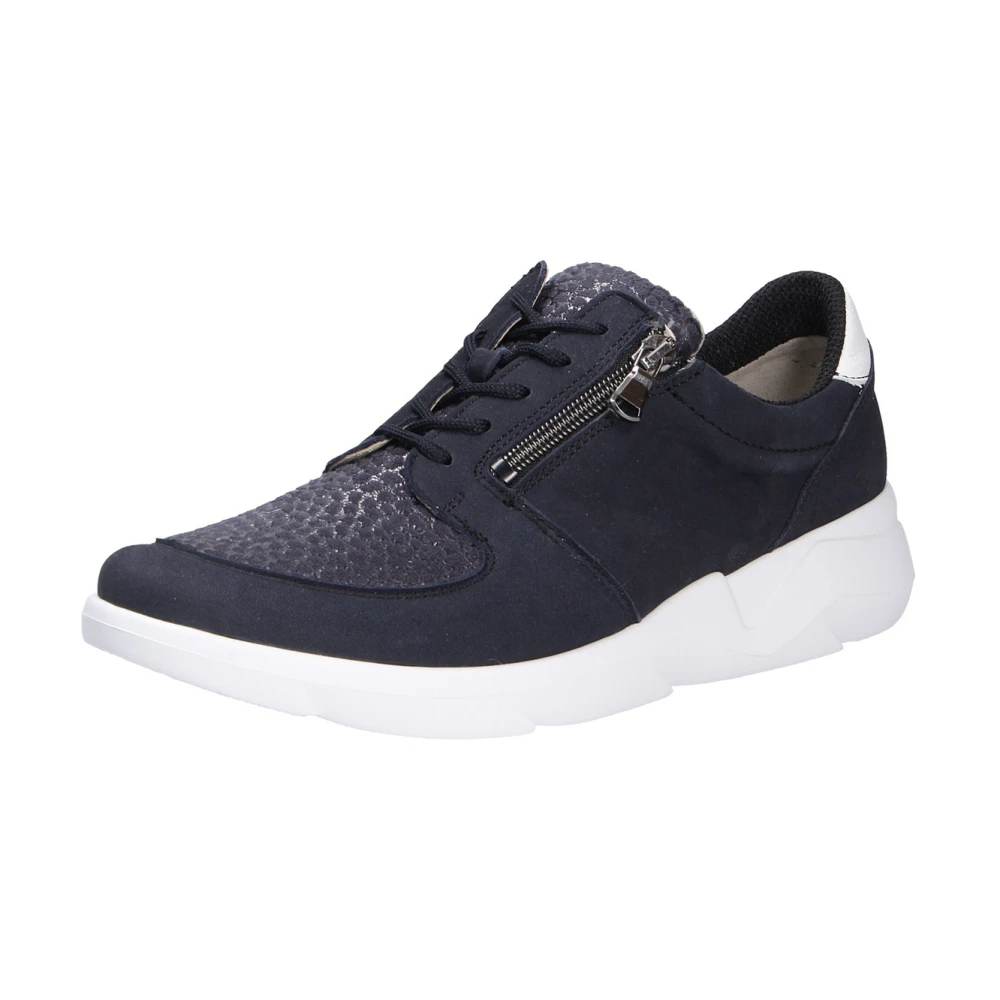 Waldläufer Comfortabele veterschoen voor brede voeten Dames Schoenen Blauw