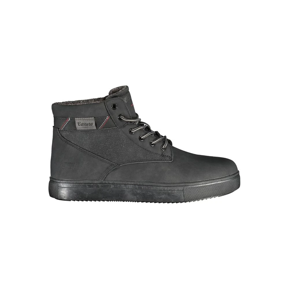 Carrera Men's Black Lace-Up Boots, 9 Uk, Elegant Boots With Contrast Details
