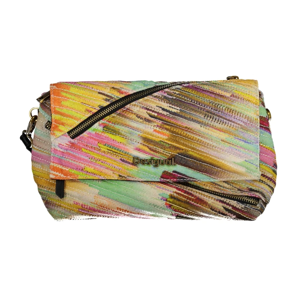 Desigual Gele Schoudertas met Afneembare Banden Multicolor Dames